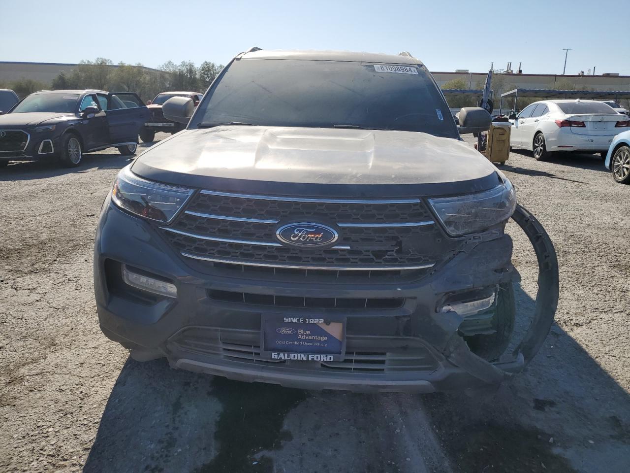 2022 Ford Explorer VIN 1FMSK7DH4NGA20080 Copart auction photo, front end / undercarriage damage thumbnail 5