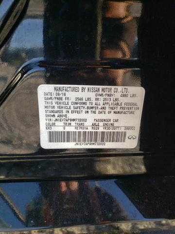 2017 Infiniti Q50 VIN JN1EV7AP9HM732002 Copart auction photo, all over damage thumbnail 12