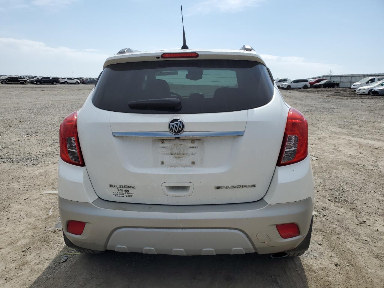 2013 Buick Encore VIN KL4CJCSB0DB130889 Copart auction photo, front end / side damage thumbnail 6
