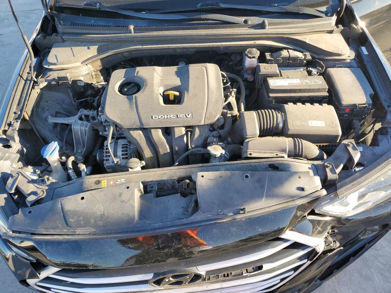 2018 Hyundai Elantra VIN KMHD84LF3JU654353 Copart auction photo, front end damage thumbnail 11
