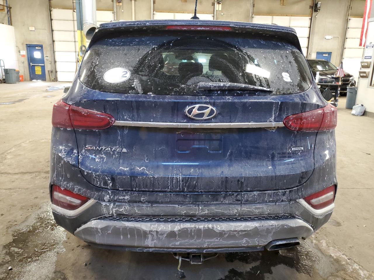 2019 Hyundai Santa Fe VIN 5NMS2CAD9KH128388 Copart auction photo, front end / rear end damage thumbnail 6