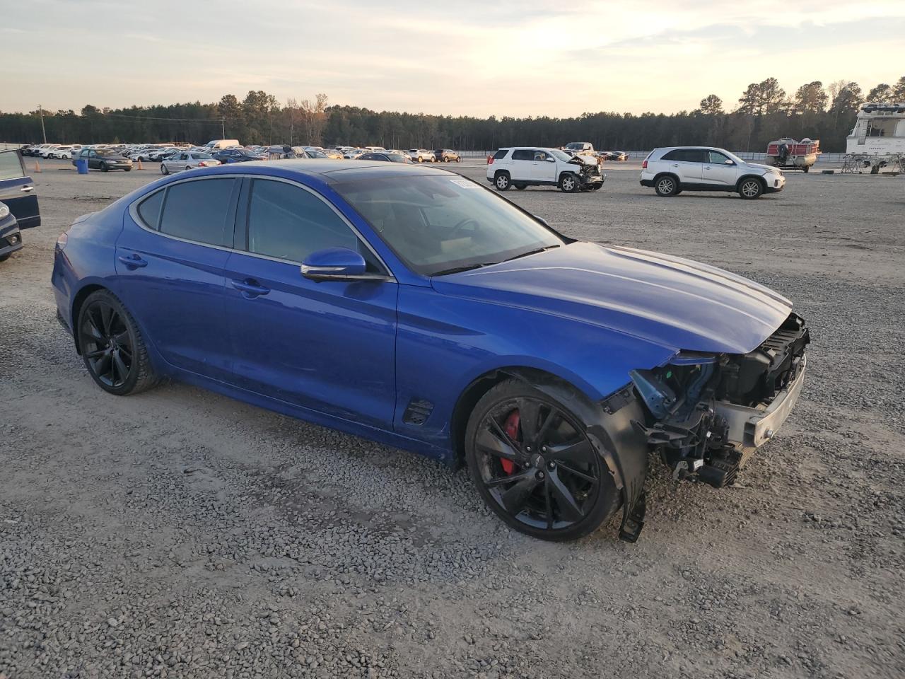 2023 Genesis G70 VIN KMTG54TEXPU115465 Copart auction photo, front end damage thumbnail 4