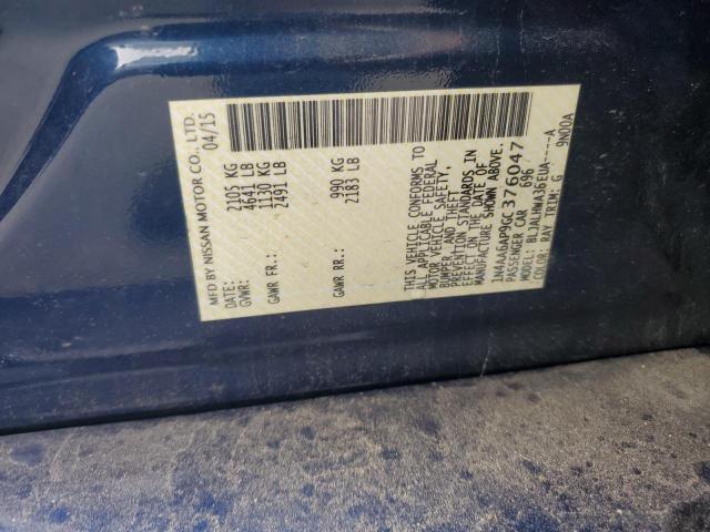 2016 Nissan Maxima VIN 1N4AA6AP9GC376047 Copart auction photo, front end / undercarriage damage thumbnail 12