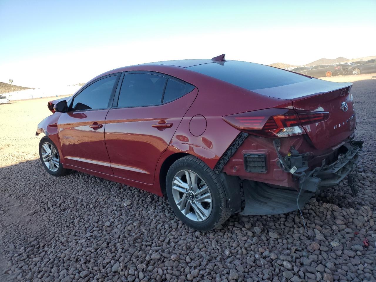 2019 Hyundai Elantra VIN KMHD84LF4KU767116 Copart auction photo, front end / rear end damage thumbnail 2
