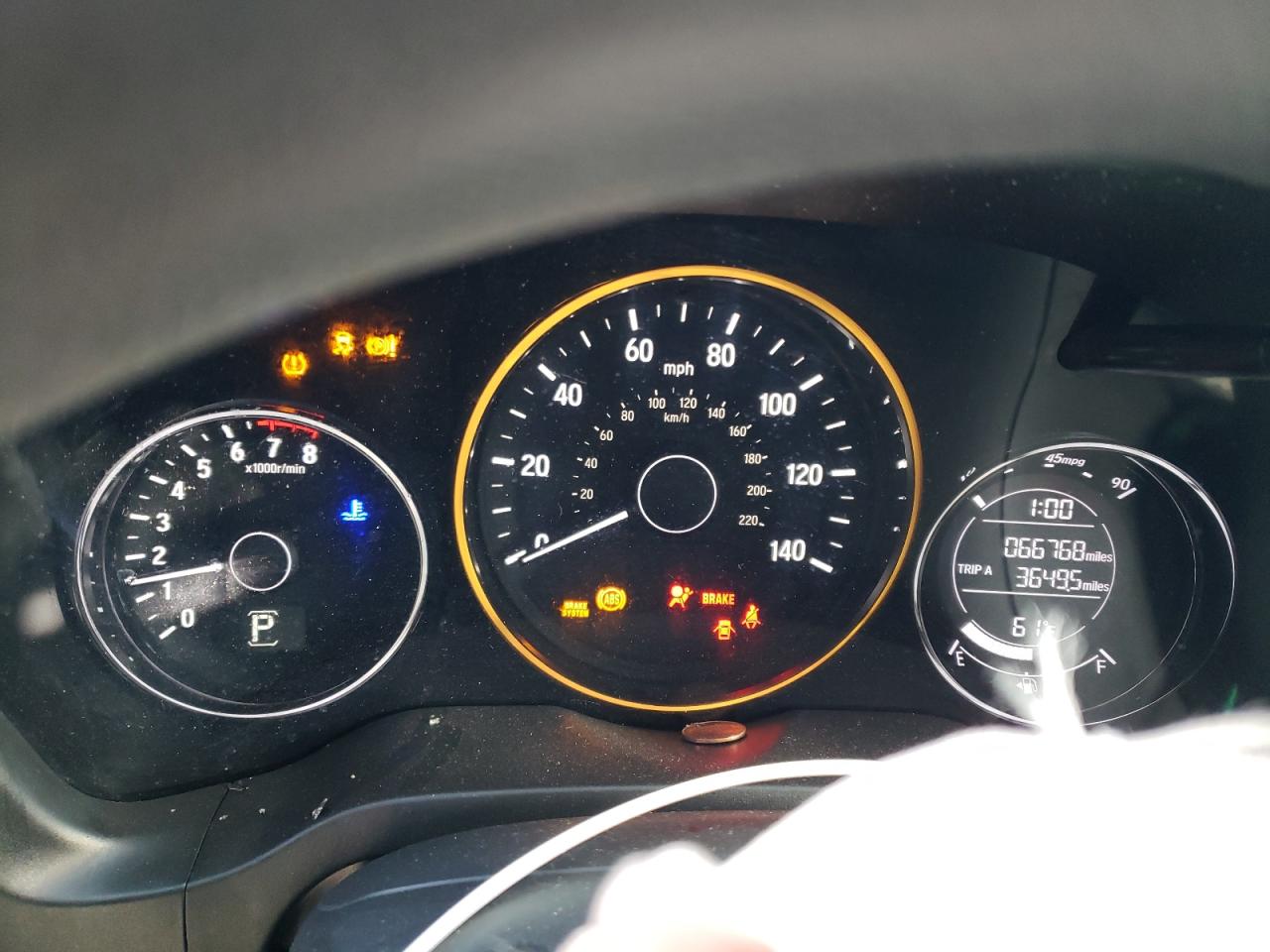 2016 Honda HR-V VIN 3CZRU5H5XGM732162 Copart auction photo, rollover damage thumbnail 9