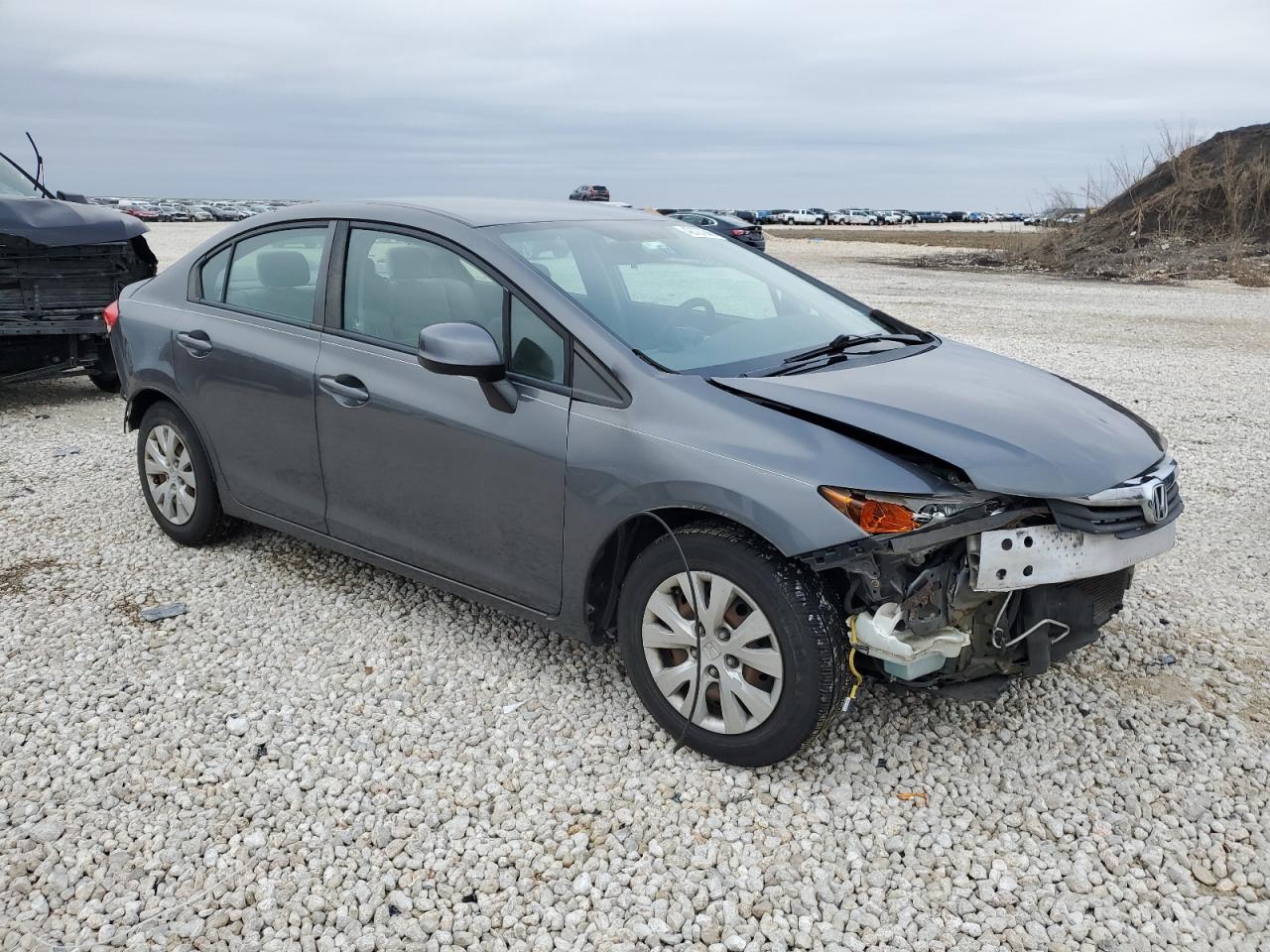 2012 Honda Civic VIN 19XFB2F59CE364058 Copart auction photo, rear end / front end damage thumbnail 4