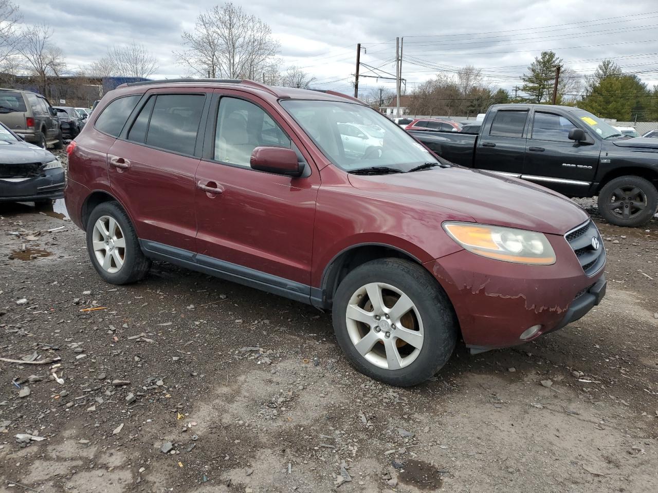 2008 Hyundai Santa Fe VIN 5NMSH73EX8H179614 Copart auction photo, mechanical damage thumbnail 4