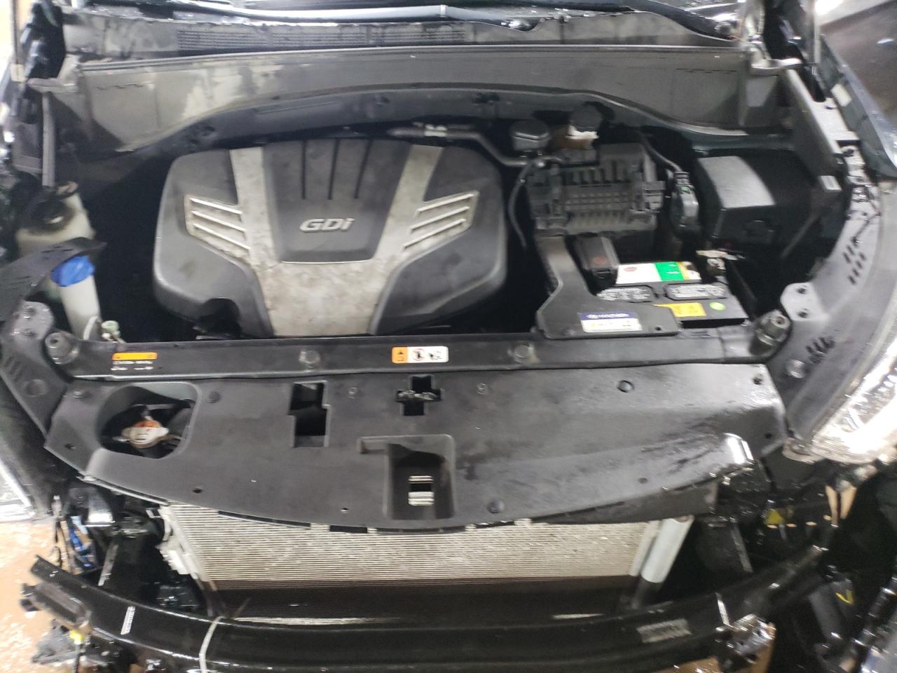 2017 Hyundai Santa Fe VIN KM8SRDHF4HU214147 Copart auction photo, front end / side damage thumbnail 12