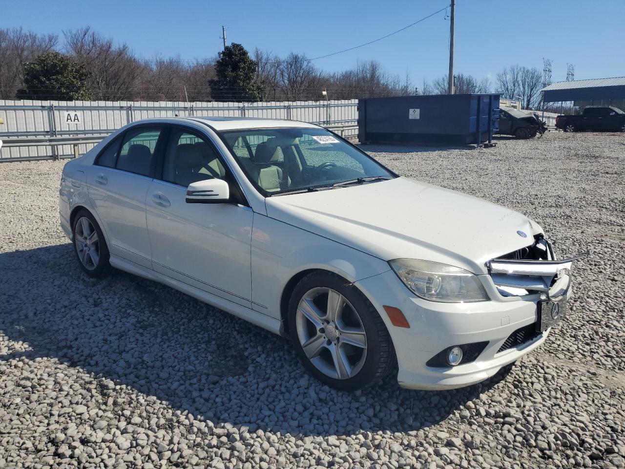 2010 Mercedes-Benz C-klasse VIN WDDGF8BB7AR101260 Copart auction photo, front end damage thumbnail 4