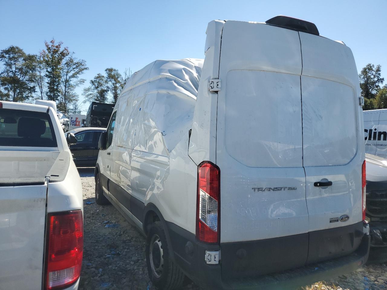 2020 Ford Transit VIN 1FTBR1X85LKB45219 Copart auction photo, top/roof damage thumbnail 3