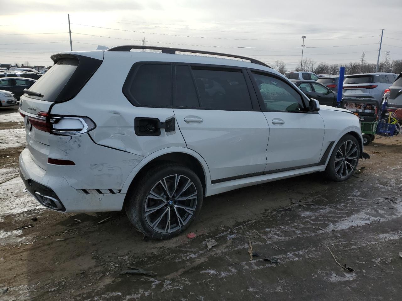 2021 BMW X7 VIN 5UXCW2C01M9E59155 Copart auction photo, front end / rear end damage thumbnail 3
