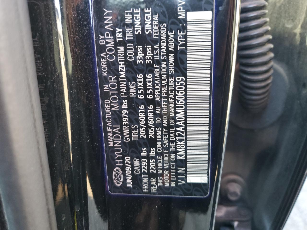 2021 Hyundai Kona VIN KM8K12AA0MU606059 Copart auction photo, front end damage thumbnail 15