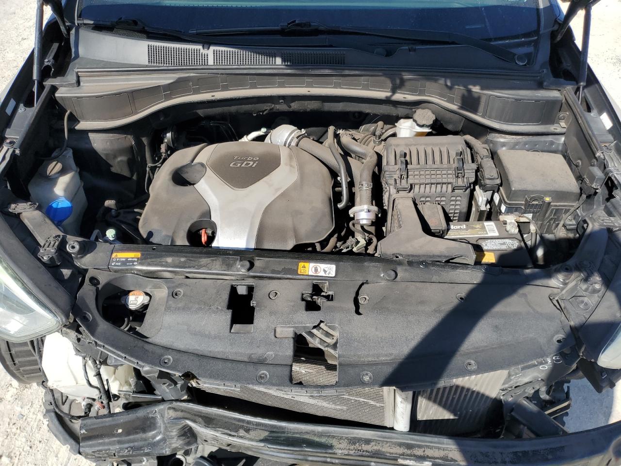 2016 Hyundai Santa Fe VIN 5XYZU3LA5GG346003 Copart auction photo, front end / minor dent/scratches damage thumbnail 14