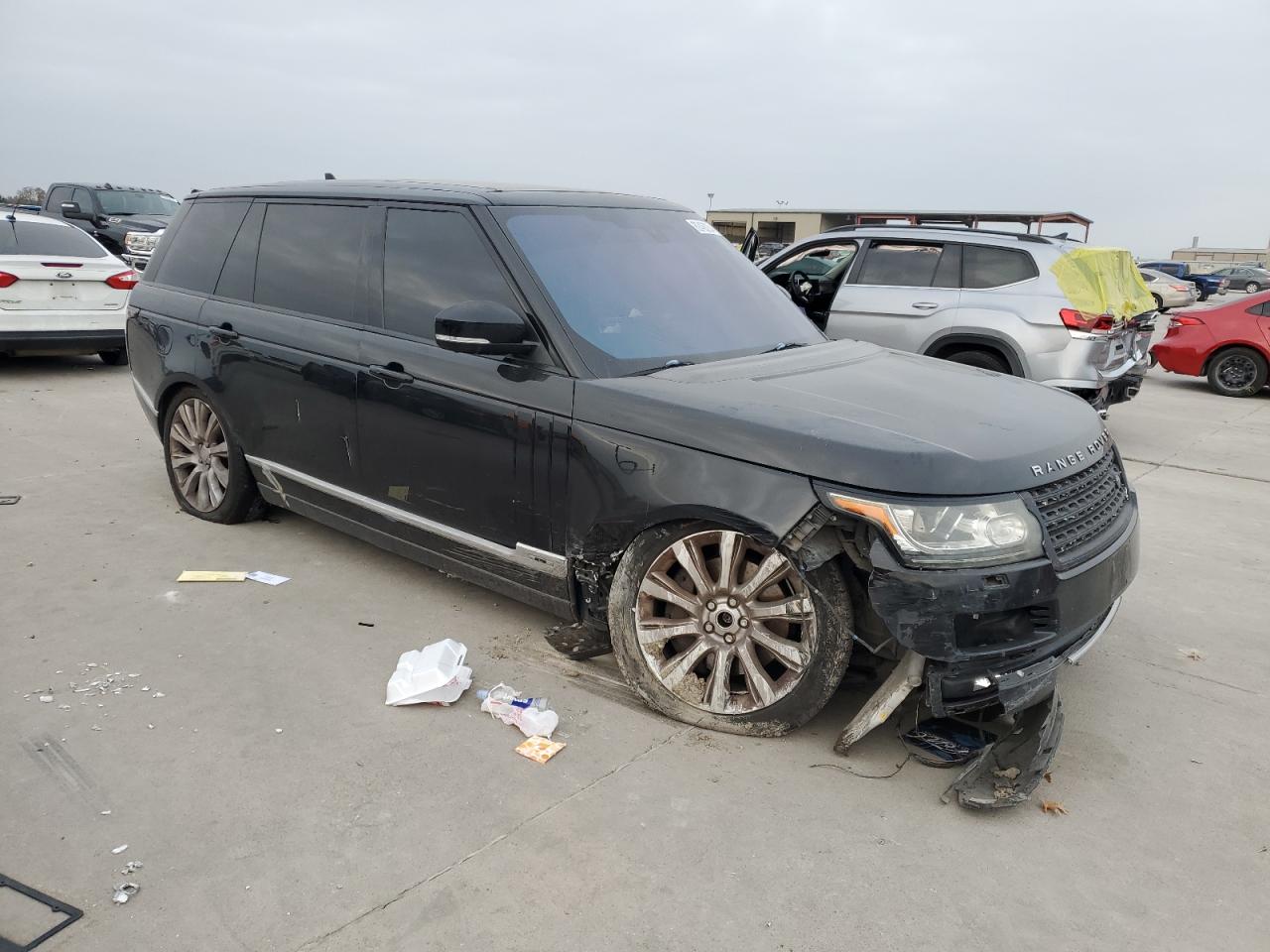 2016 Land Rover Range Rover VIN SALGS3EFXGA276349 Copart auction photo, side / front end damage thumbnail 4