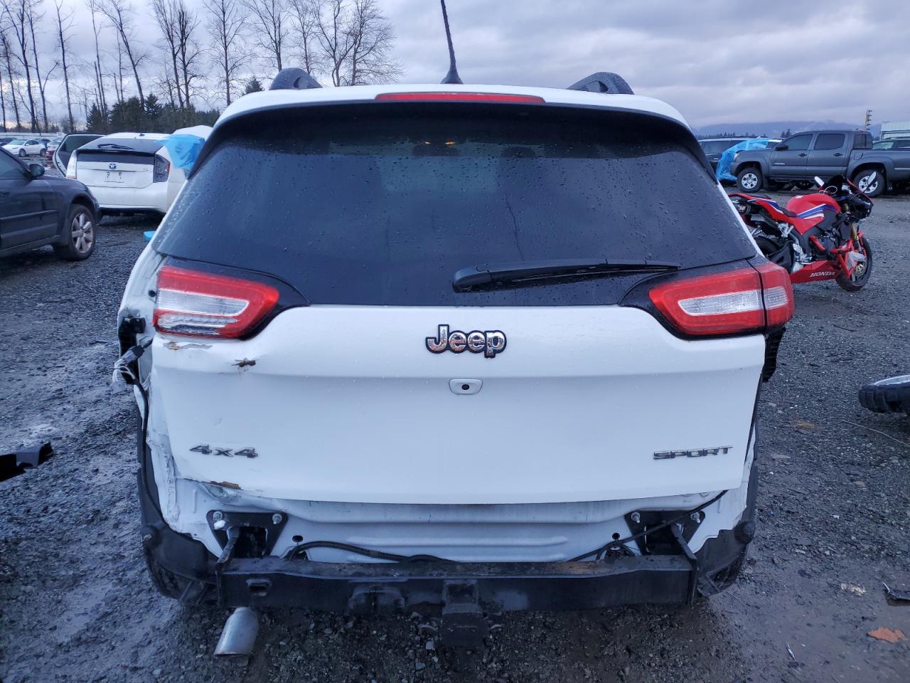 2016 Jeep Grand Cherokee VIN 1C4PJMAB7GW109386 Copart auction photo, rear end damage thumbnail 6