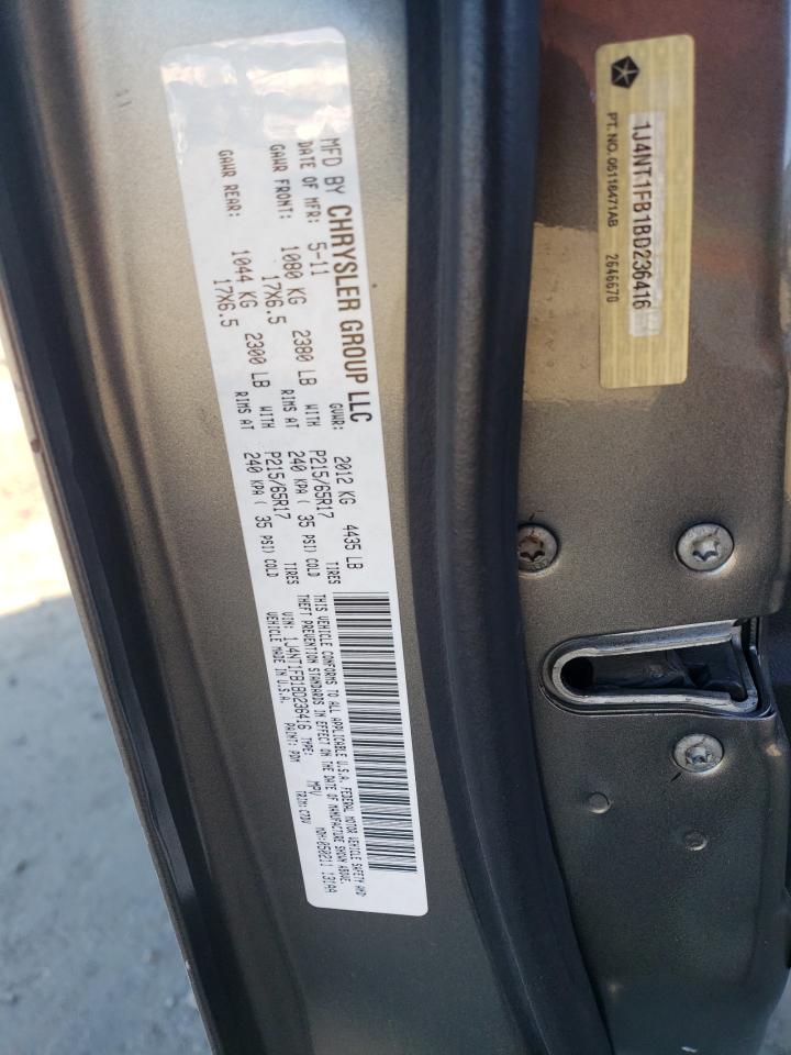 2011 Jeep Compass VIN 1J4NT1FB1BD236416 Copart auction photo, side / undercarriage damage thumbnail 12