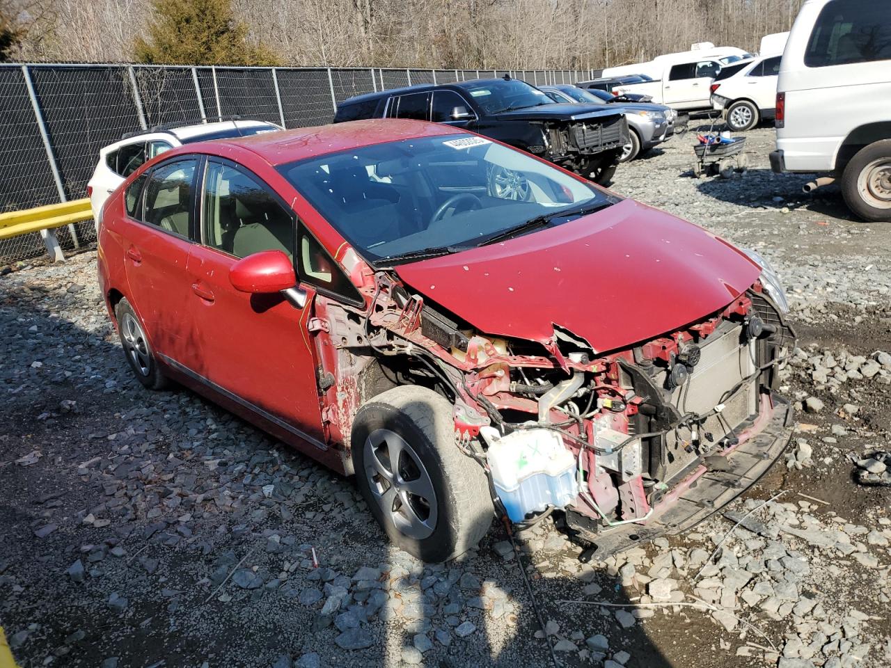 2015 Toyota Prius VIN JTDKN3DUXF1879406 Copart auction photo, front end damage thumbnail 4