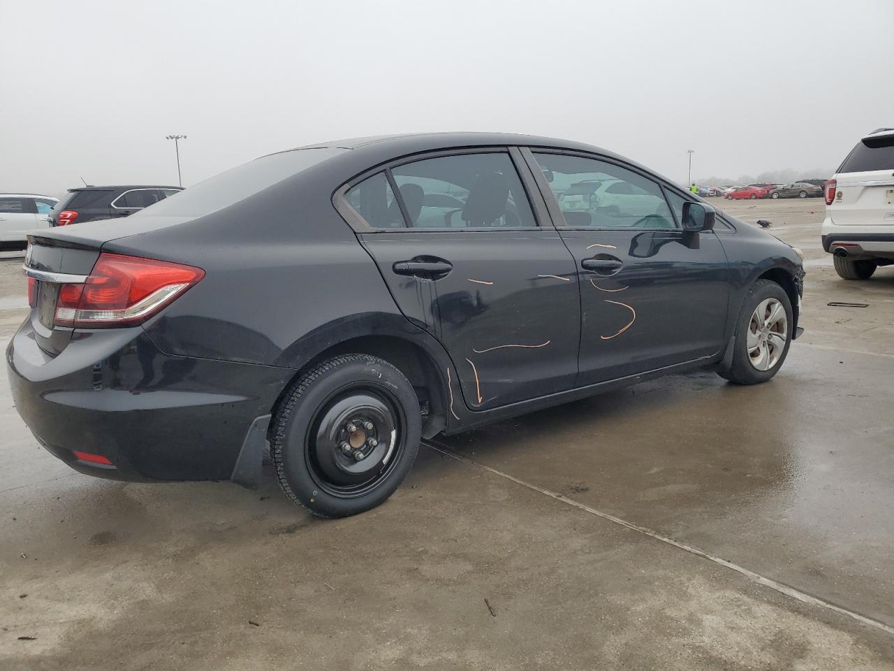 2014 Honda Civic VIN 2HGFB2F57EH504200 Copart auction photo, front end / hail damage thumbnail 3