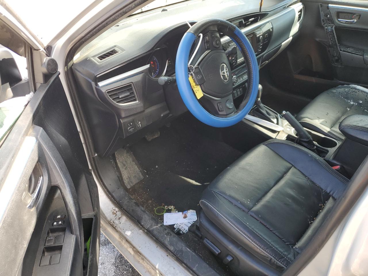 2015 Toyota Corolla VIN 2T1BURHE1FC255417 Copart auction photo, side / front end damage thumbnail 8