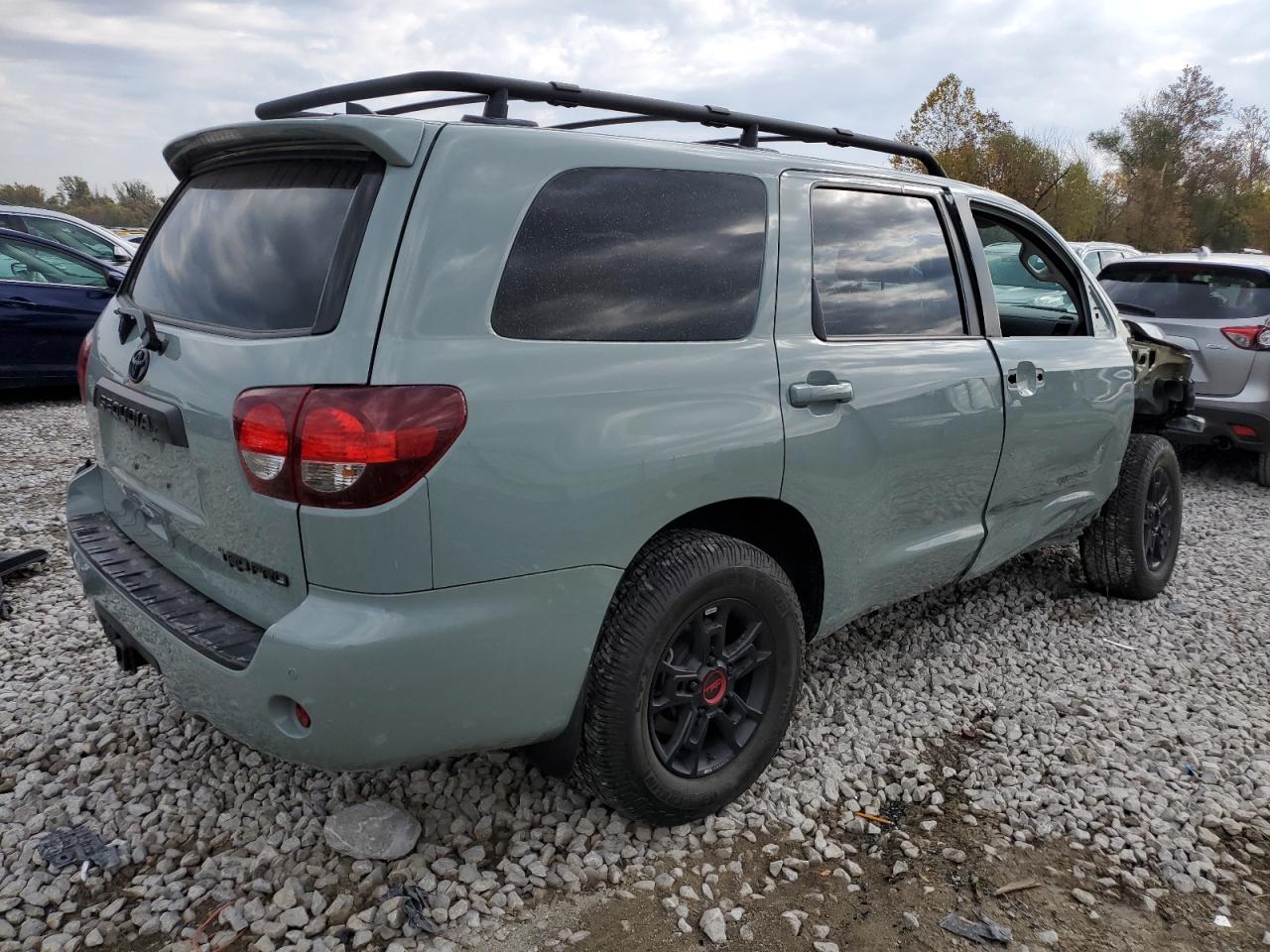 2021 Toyota Sequoia VIN 5TDEY5B19MS186271 Copart auction photo, front end / side damage thumbnail 3