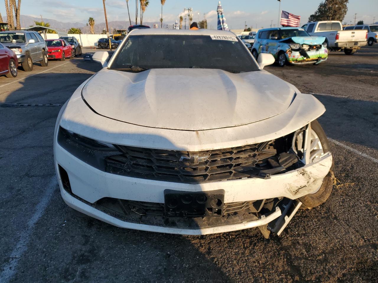 2021 Chevrolet Camaro VIN 1G1FB1RX8M0112716 Copart auction photo, front end / undercarriage damage thumbnail 5
