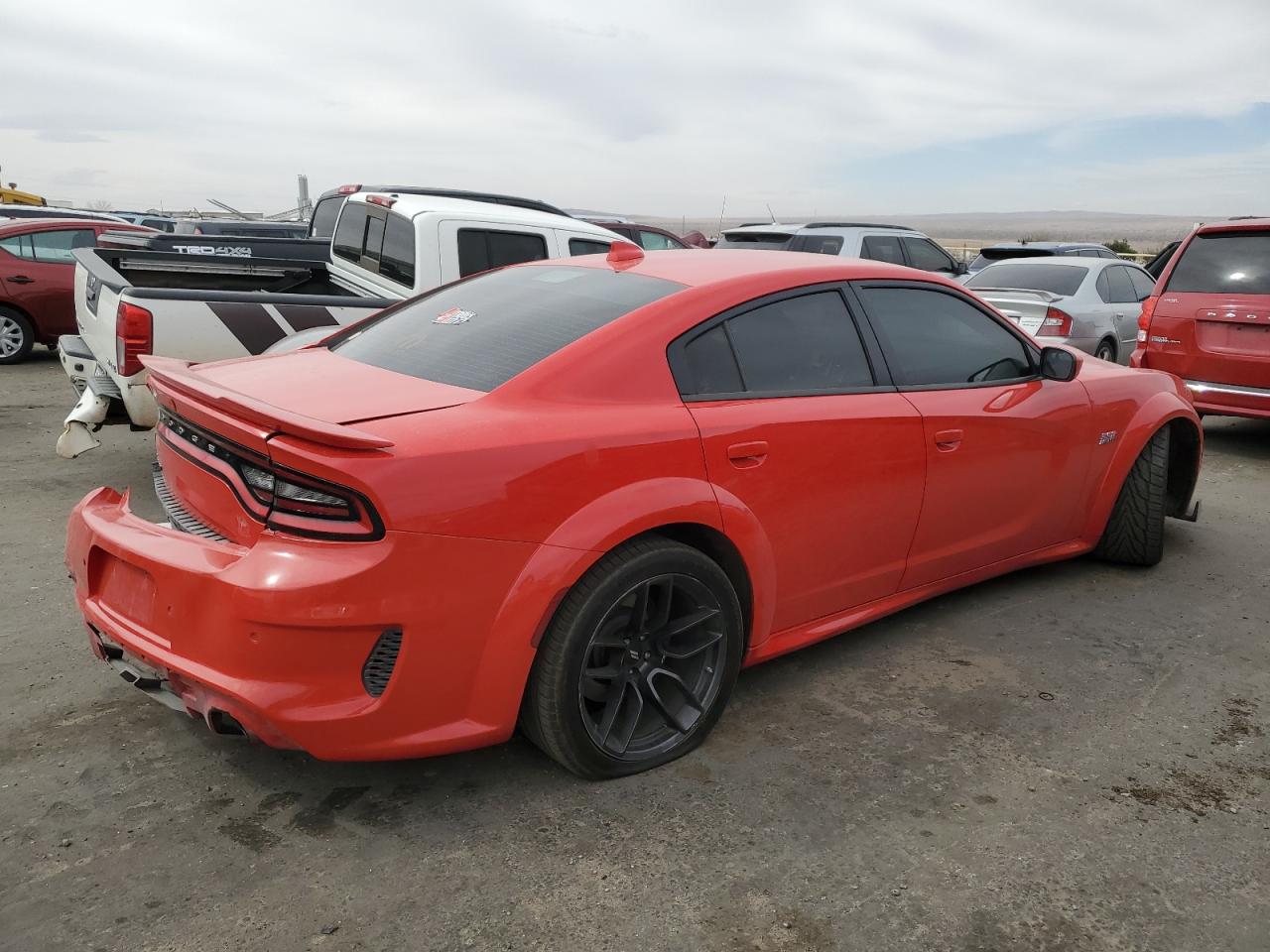 2021 Dodge Charger VIN 2C3CDXGJ2MH540691 Copart auction photo, rear end / side damage thumbnail 3
