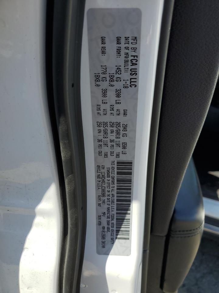 2018 Dodge Durango VIN 1C4RDHAG1JC306906 Copart auction photo, front end damage thumbnail 13