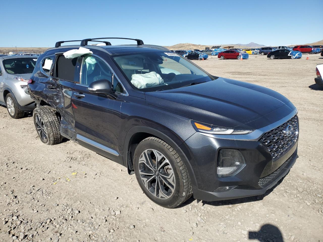 2020 Hyundai Santa Fe VIN 5NMS3CAA9LH219214 Copart auction photo, side damage thumbnail 4