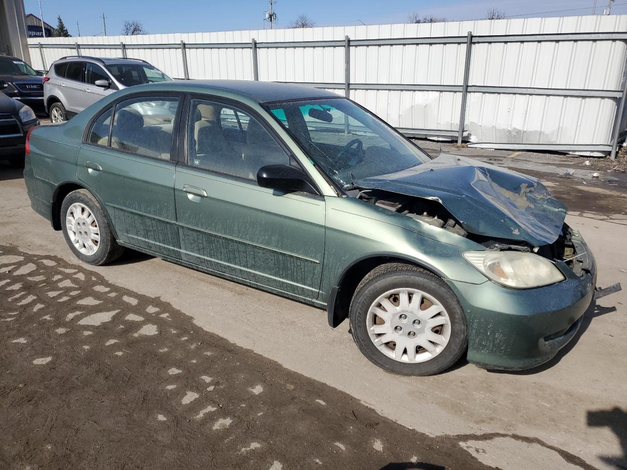2004 Honda Civic VIN 2HGES16594H590470 Copart auction photo, front end damage thumbnail 4