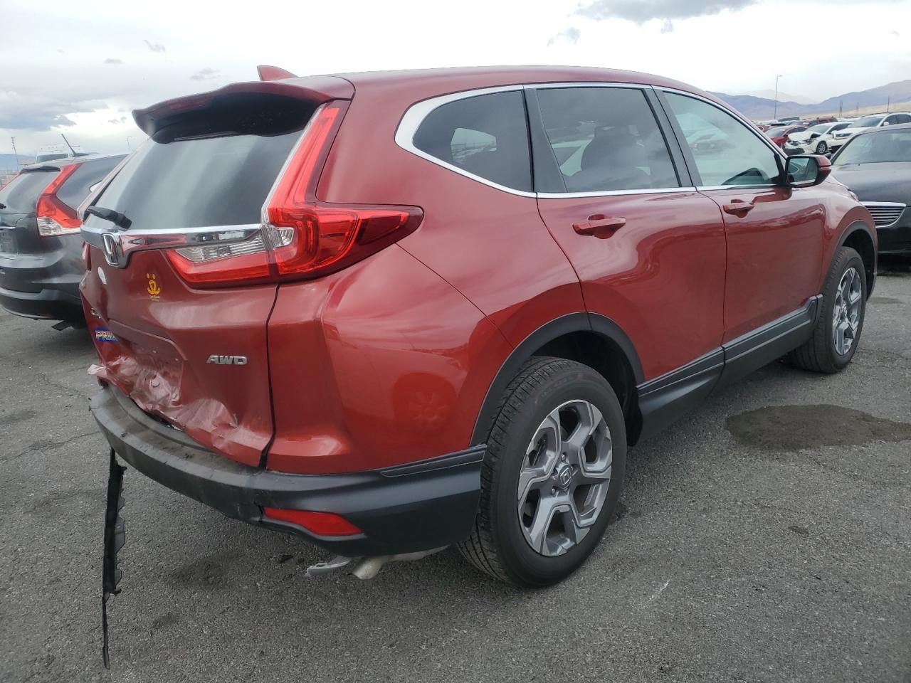 2018 Honda CR-V VIN 2HKRW2H86JH654596 Copart auction photo, rear end damage thumbnail 3