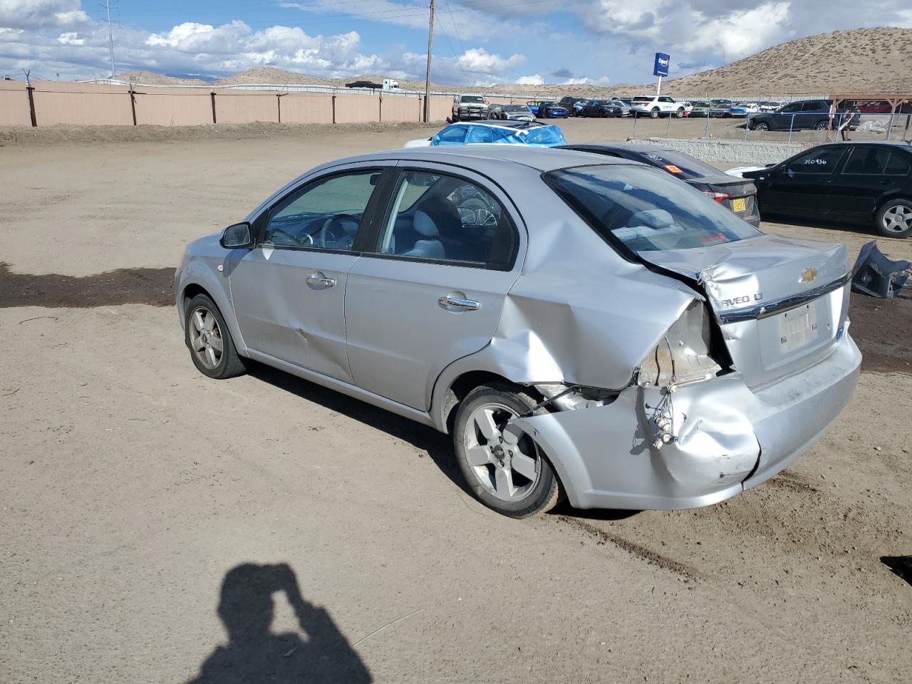 2008 Chevrolet Aveo VIN KL1TG56658B261388 Copart auction photo, rear end / side damage thumbnail 2