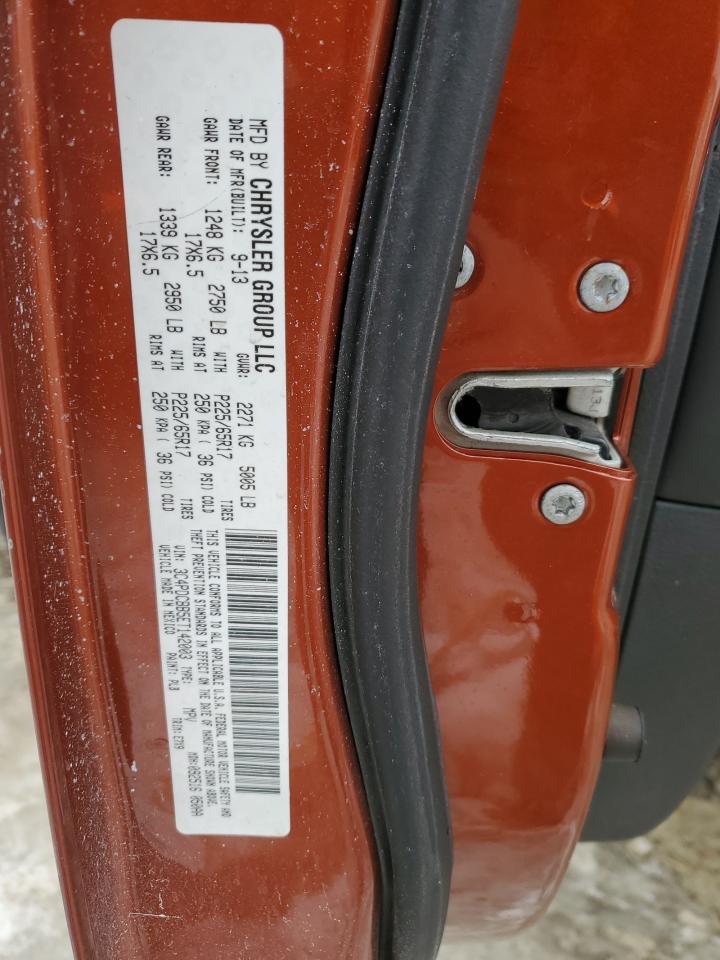 2014 Dodge Journey VIN 3C4PDCBB5ET142003 Copart auction photo, side damage thumbnail 13