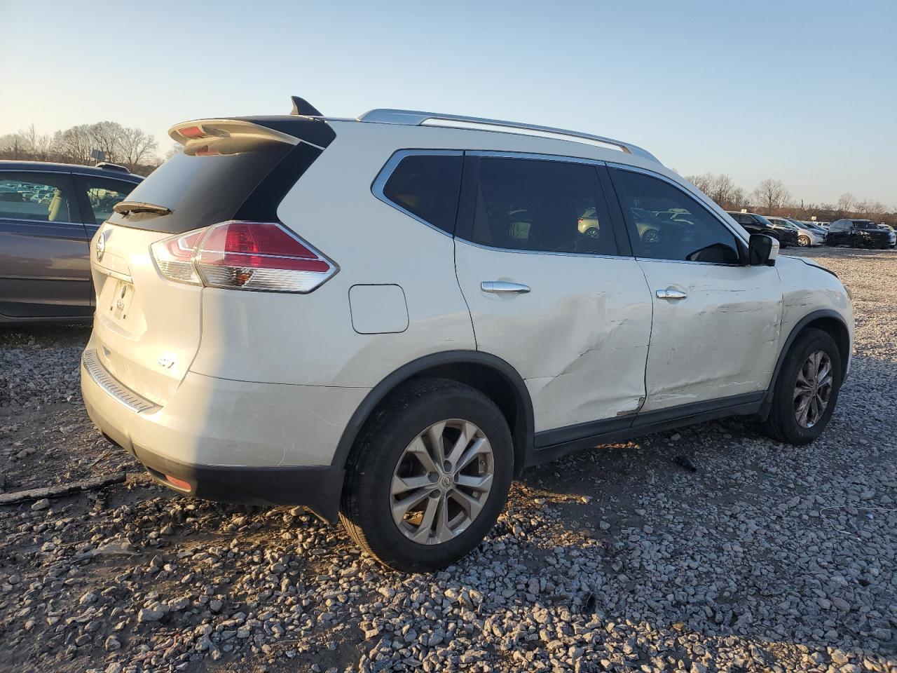 2015 Nissan Rogue VIN KNMAT2MT2FP591685 Copart auction photo, side damage thumbnail 3
