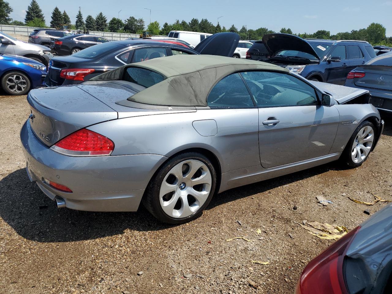 2005 BMW 6er VIN WBAEK73445B323824 Copart auction photo, front end damage thumbnail 3