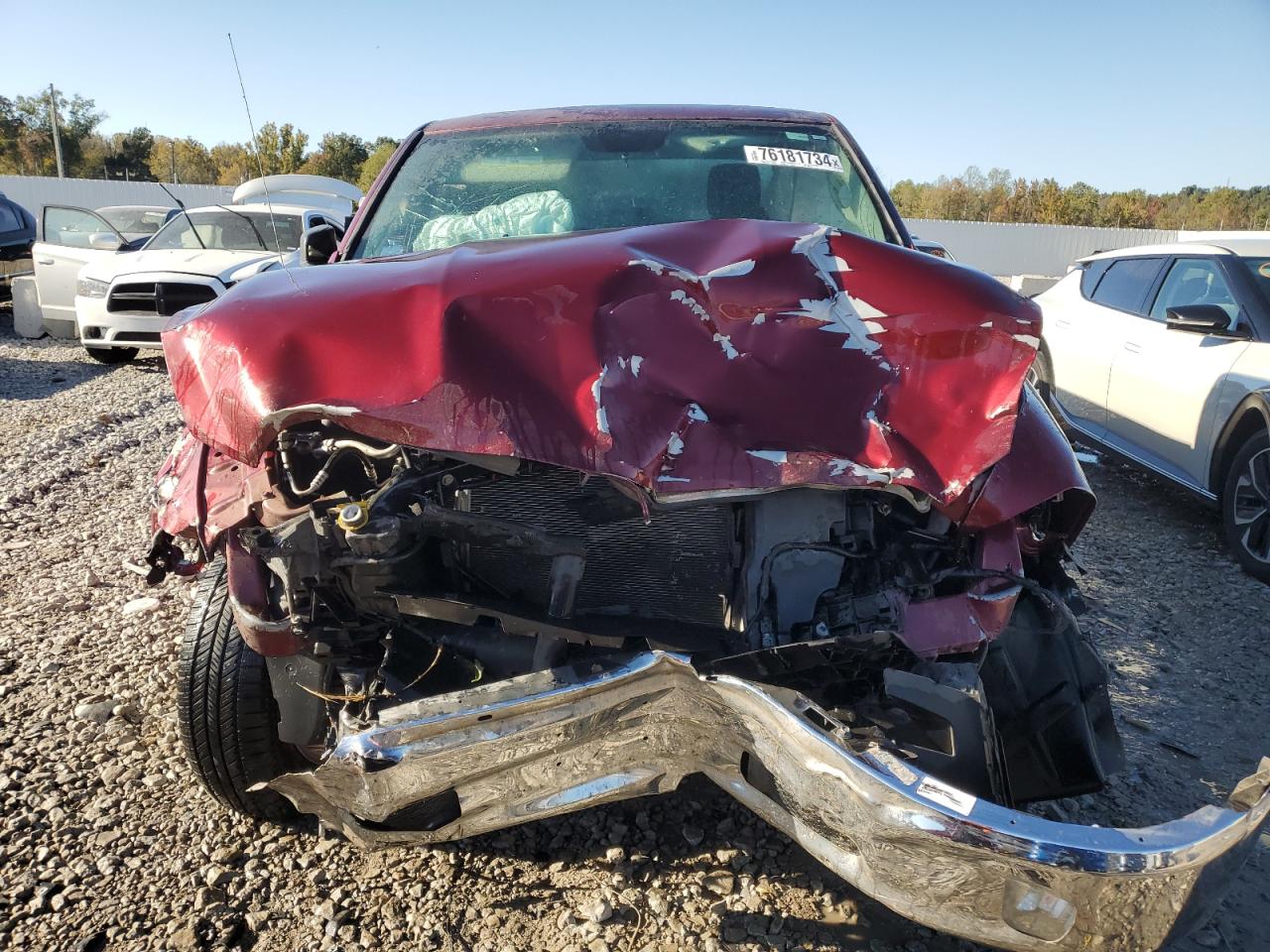 2021 RAM 1500 VIN 1C6RR6FGXMS530773 Copart auction photo, front end / side damage thumbnail 5