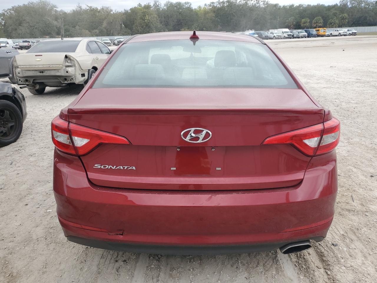 2015 Hyundai Sonata VIN 5NPE24AF0FH195488 Copart auction photo, front end / rear end damage thumbnail 6