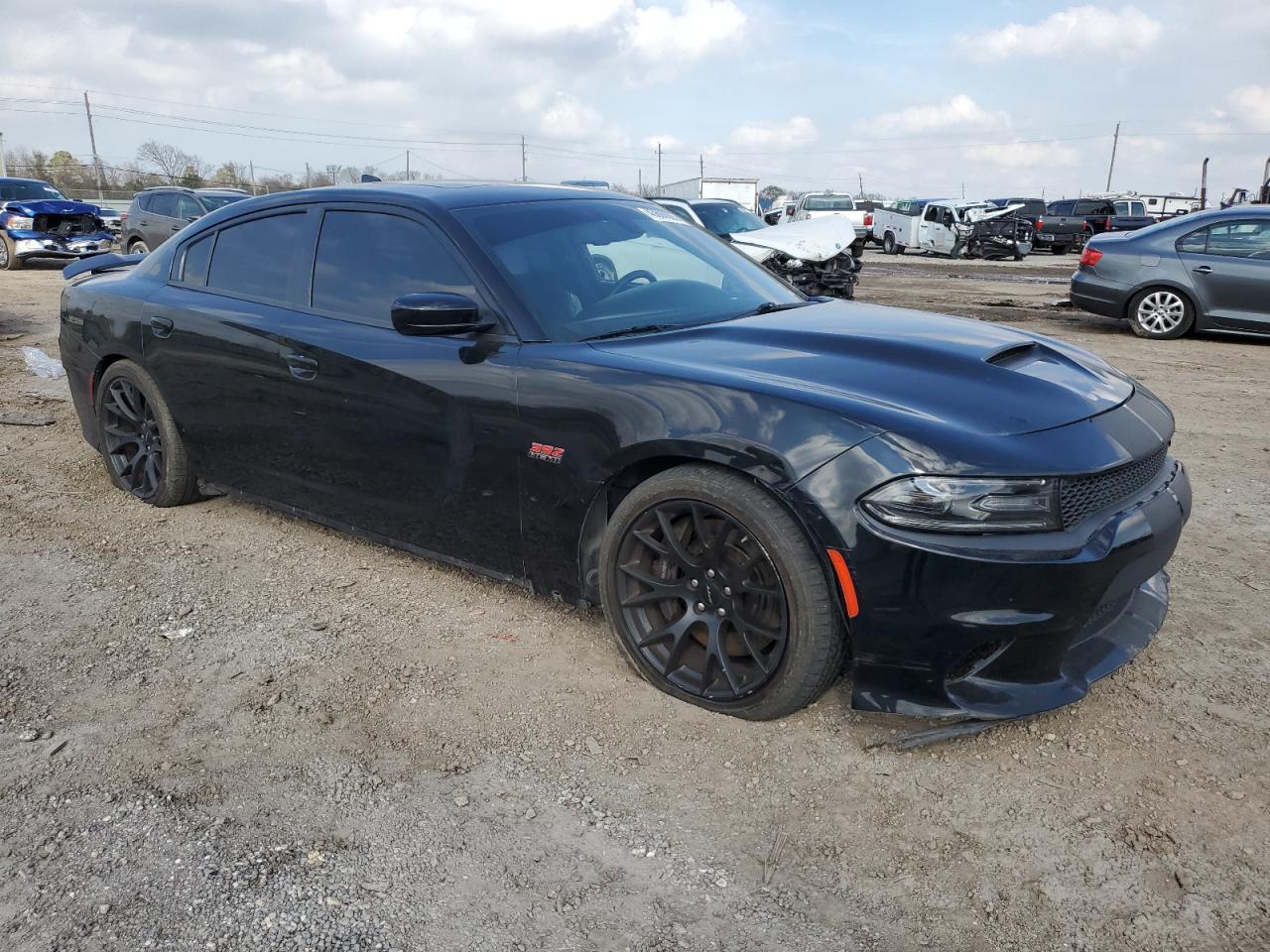 2019 Dodge Charger VIN 2C3CDXGJ6KH603126 Copart auction photo, front end / side damage thumbnail 4