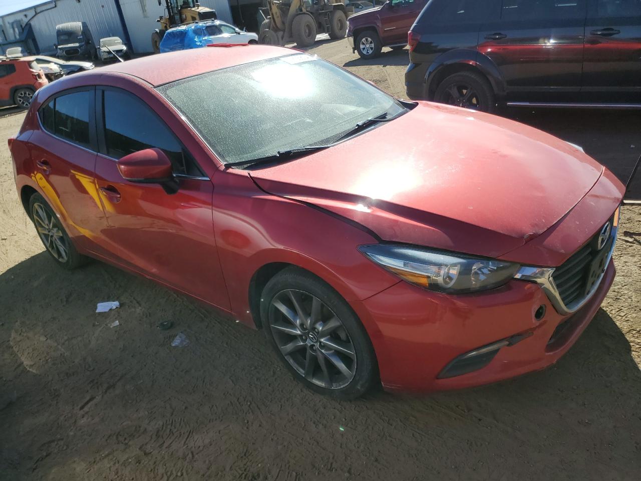 2018 Mazda 3 VIN 3MZBN1L33JM259941 Copart auction photo, burn damage thumbnail 4