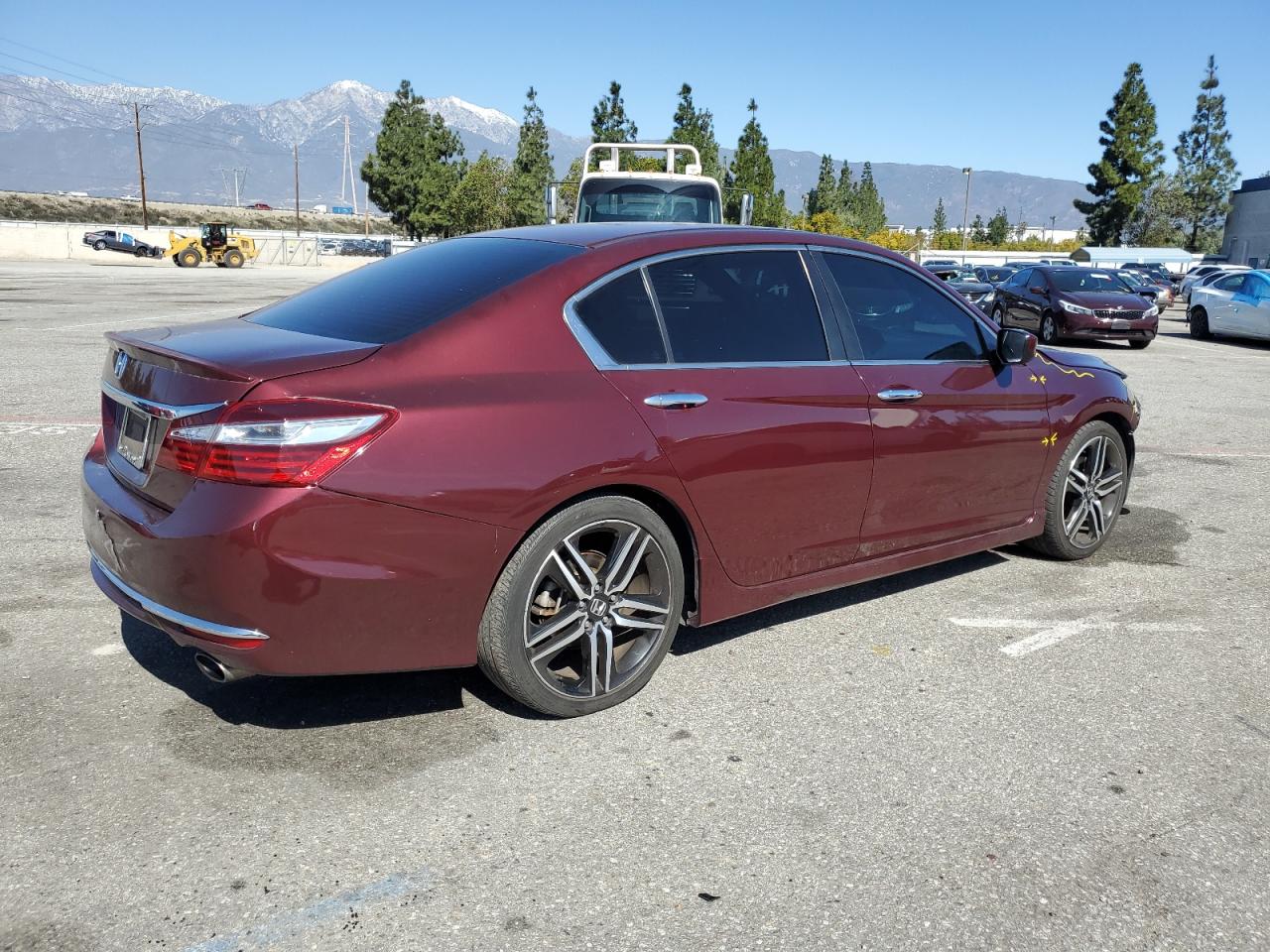 2016 Honda Accord VIN 1HGCR2F52GA043424 Copart auction photo, front end / rear end damage thumbnail 3