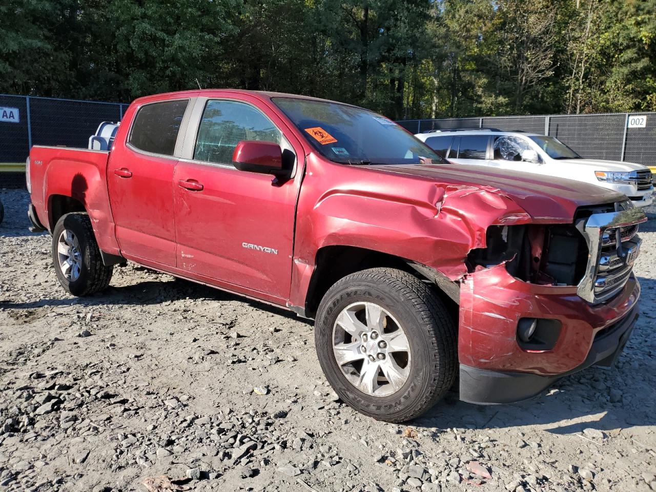 2017 GMC Canyon VIN 1GTG6CEN2H1248937 Copart auction photo, front end / side damage thumbnail 4
