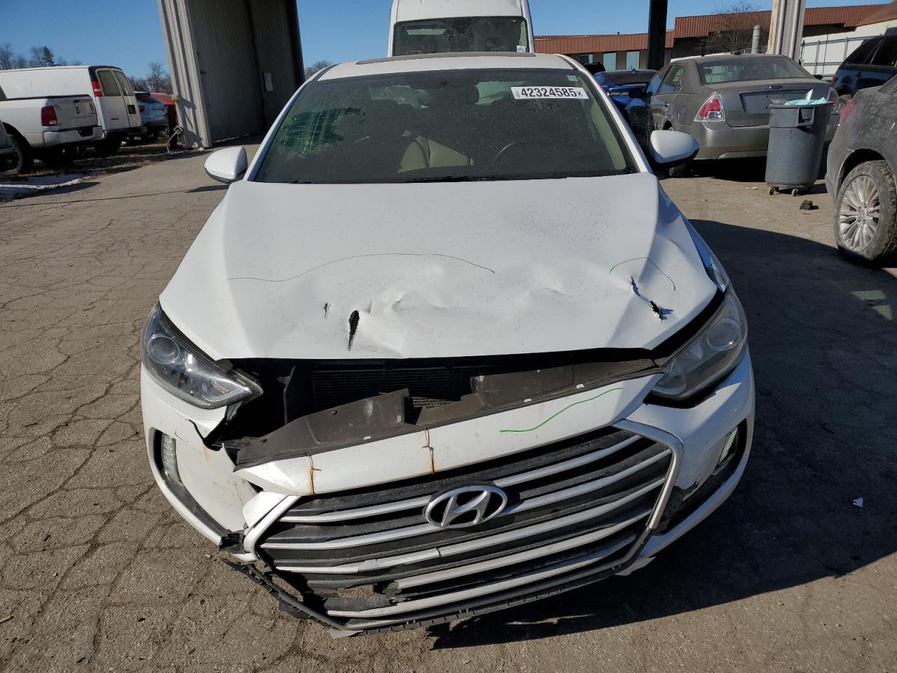 2017 Hyundai Elantra VIN 5NPD84LF5HH162254 Copart auction photo, front end / rejected repair damage thumbnail 5