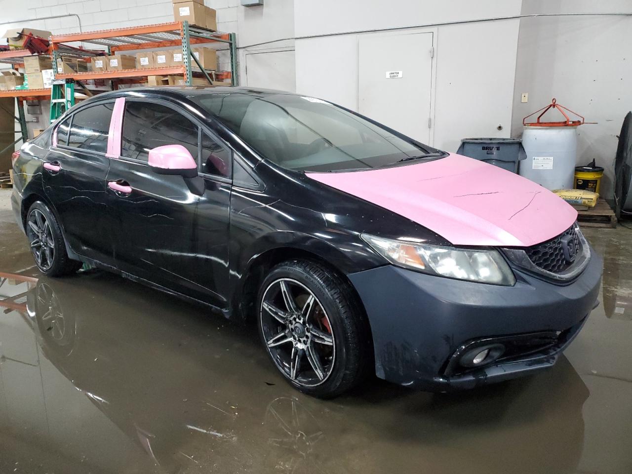 2013 Honda Civic VIN 19XFB2F52DE211460 Copart auction photo, vandalism / rear end damage thumbnail 4