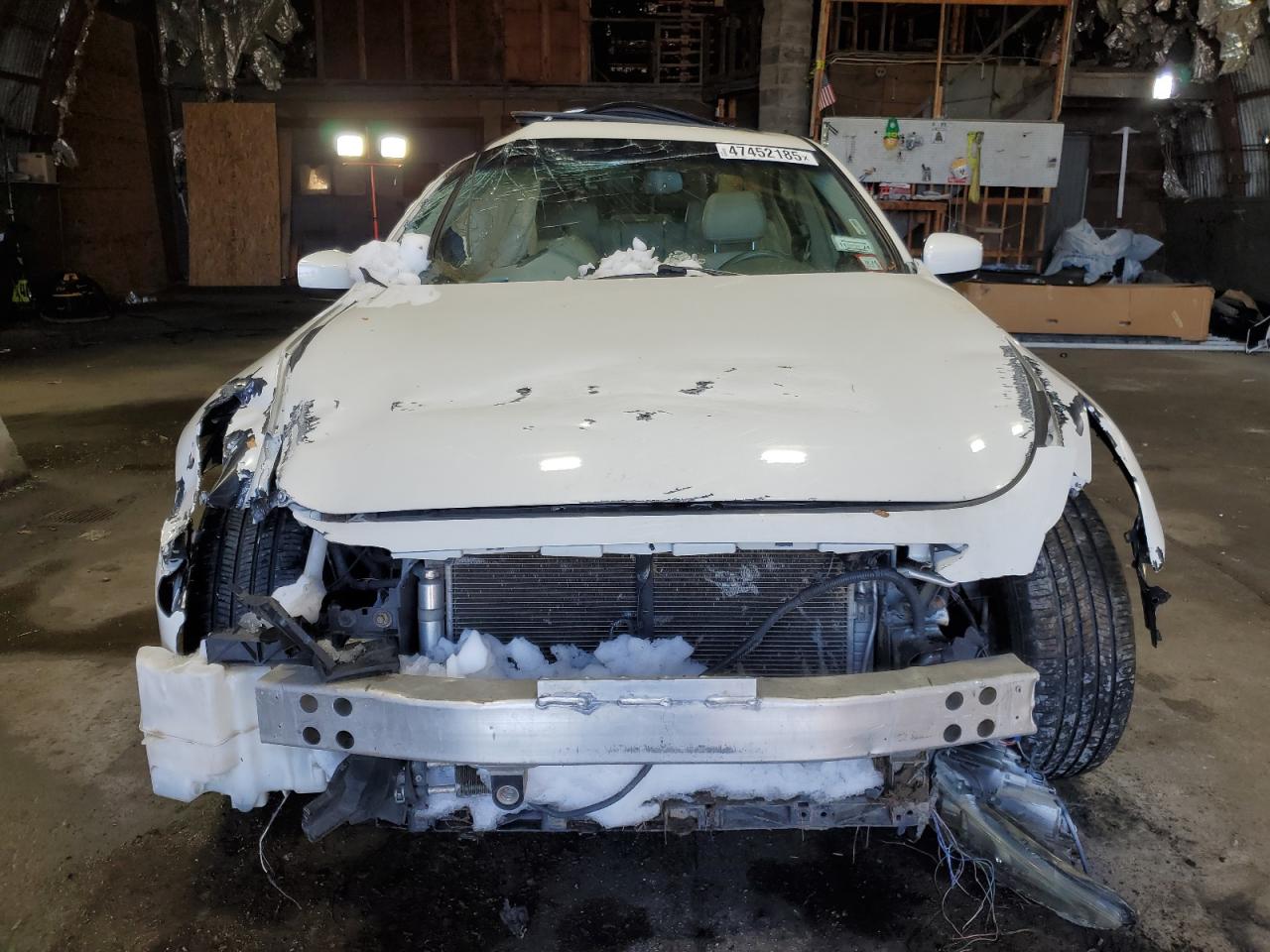 2015 Infiniti Q40 VIN JN1CV6AR7FM650558 Copart auction photo, side / front end damage thumbnail 5