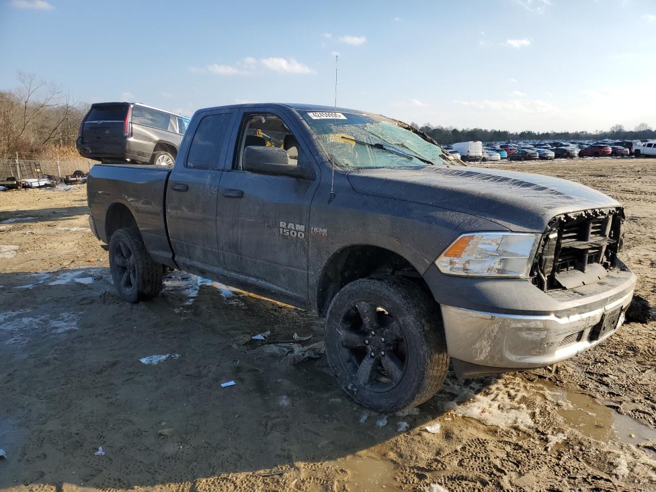 2018 RAM 1500 VIN 1C6RR6FT4JS299376 Copart auction photo, side damage thumbnail 4
