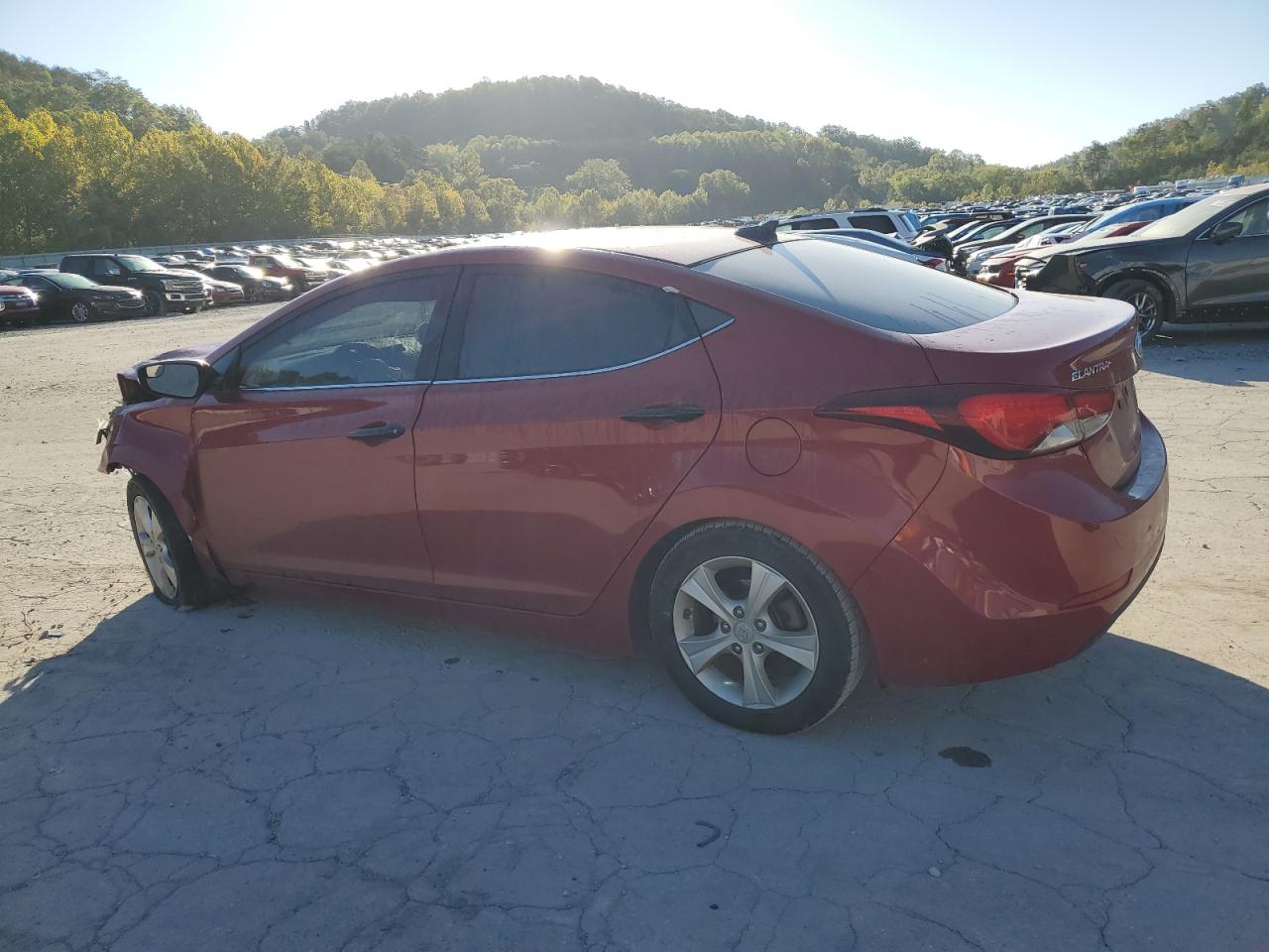2016 Hyundai Elantra VIN KMHDH4AE4GU605214 Copart auction photo, front end damage thumbnail 2