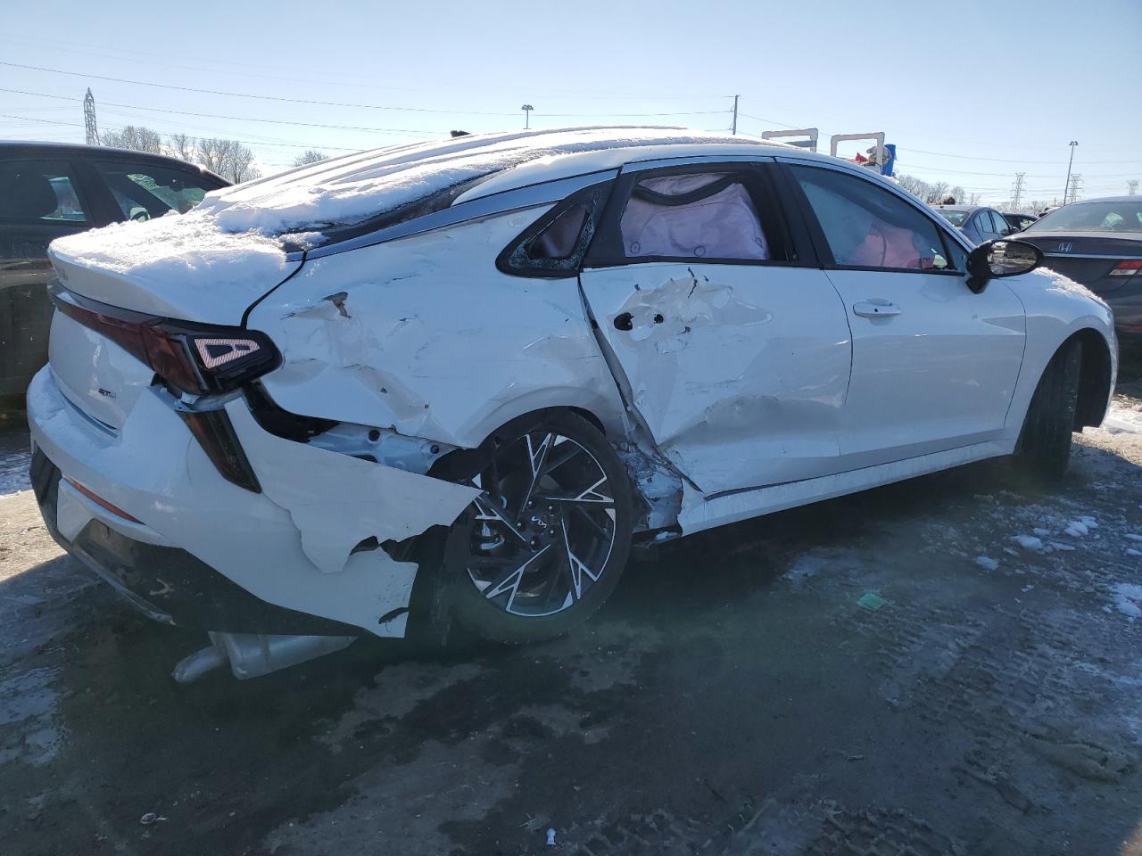 2025 KIA K5 VIN KNAG64J72S5294777 Copart auction photo, side damage thumbnail 3