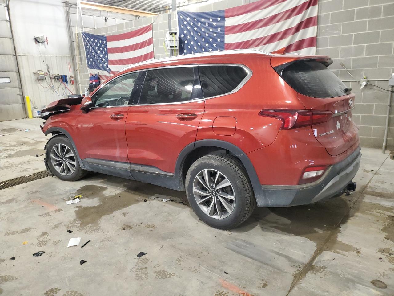 2020 Hyundai Santa Fe VIN 5NMS5CAD1LH271456 Copart auction photo, front end / side damage thumbnail 2