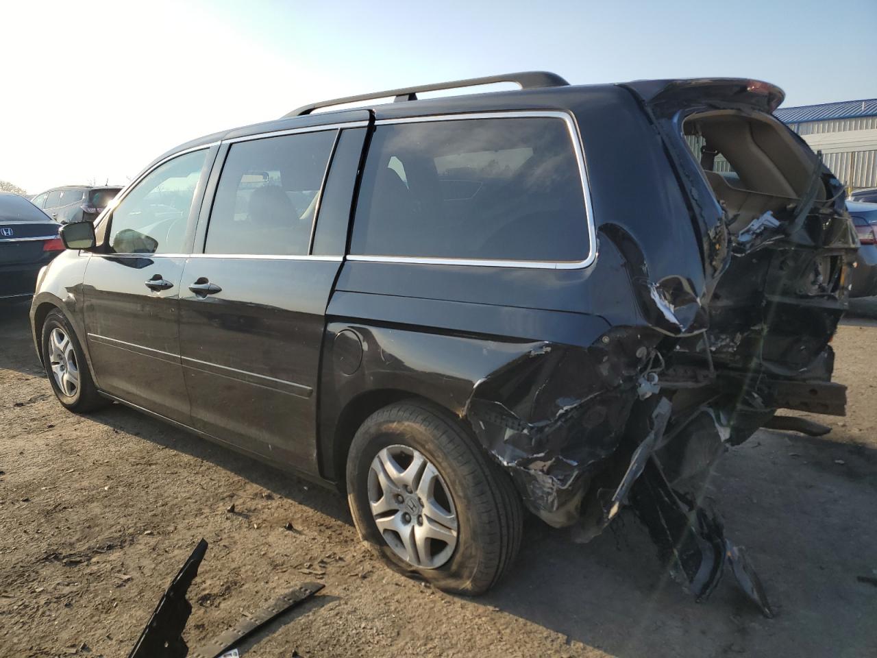2007 Honda Odyssey VIN 5FNRL38797B056502 Copart auction photo, rear end / side damage thumbnail 2