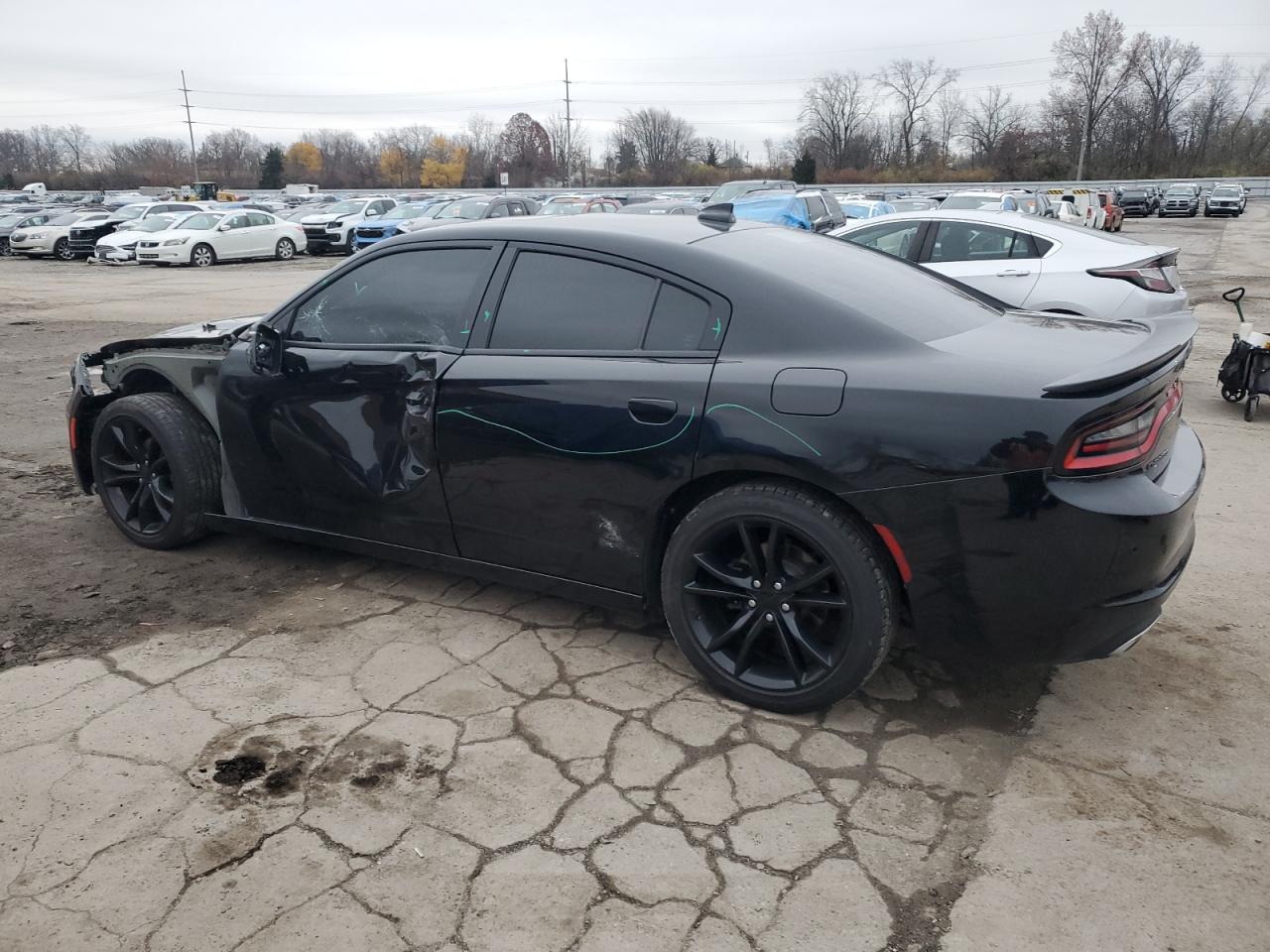 2016 Dodge Charger VIN 2C3CDXHG8GH333116 Copart auction photo, front end / side damage thumbnail 2