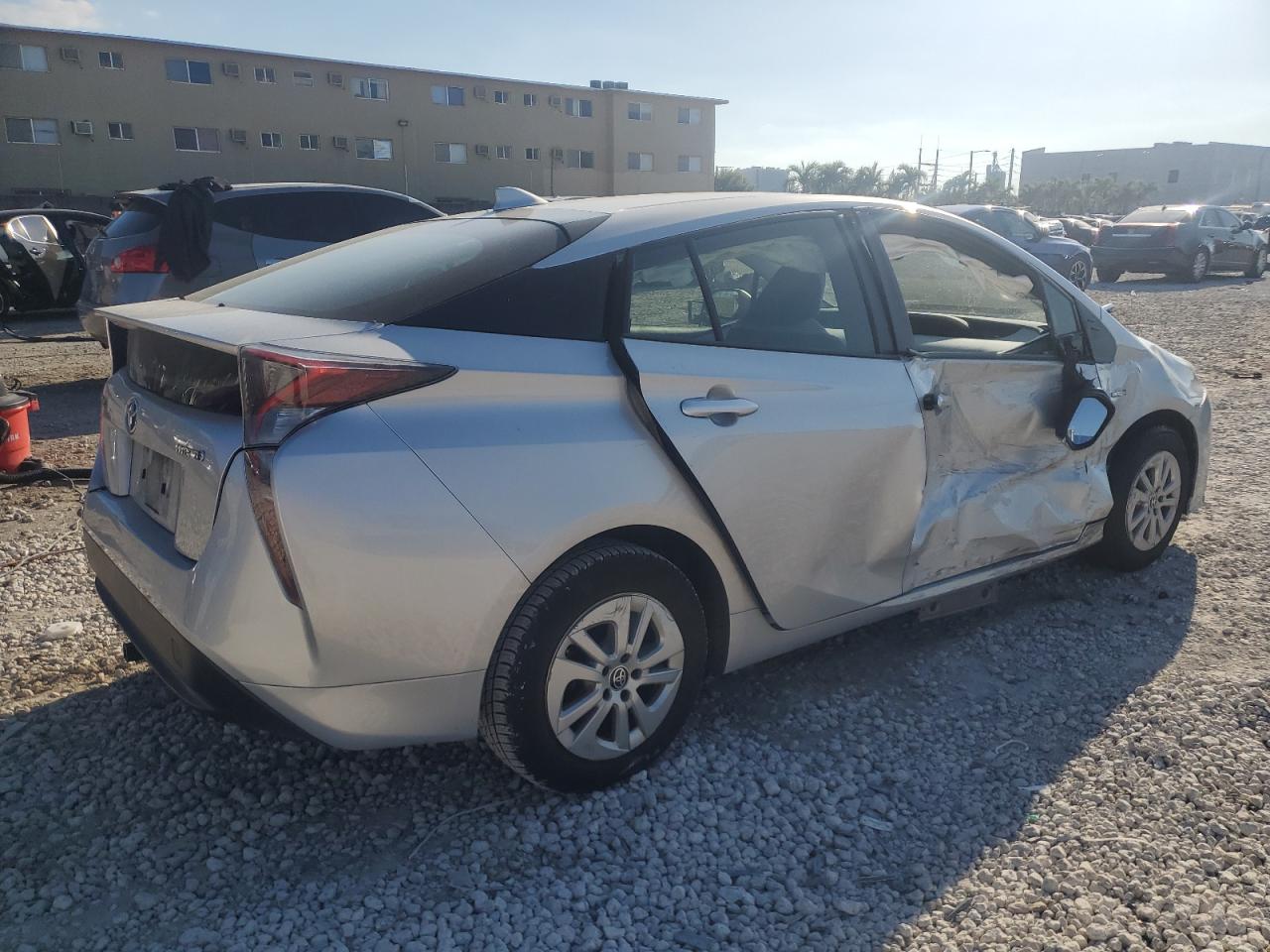 2018 Toyota Prius VIN JTDKBRFU1J3063187 Copart auction photo, side / front end damage thumbnail 3